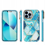 Spacecase Marble 360 iPhone 13 Pro Max niebieski