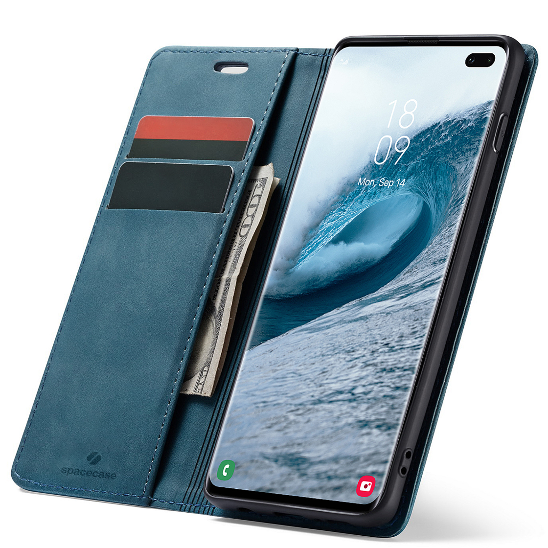 Spacecase Wallet Galaxy S10+ blue