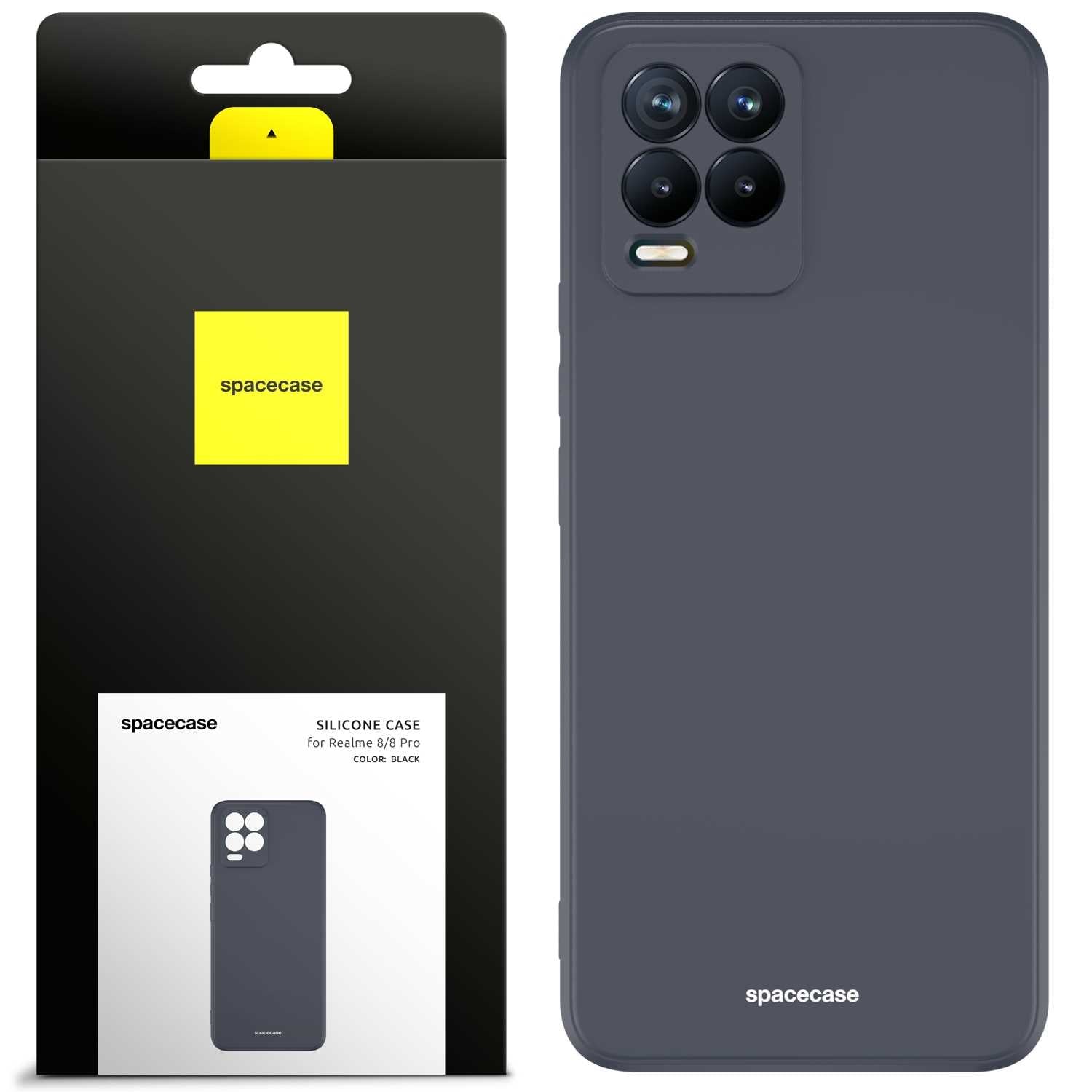 Spacecase Silicone Case Realme 8/8 Pro black