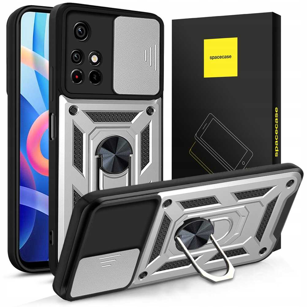 Spacecase Camring Poco M4 Pro 5G silver
