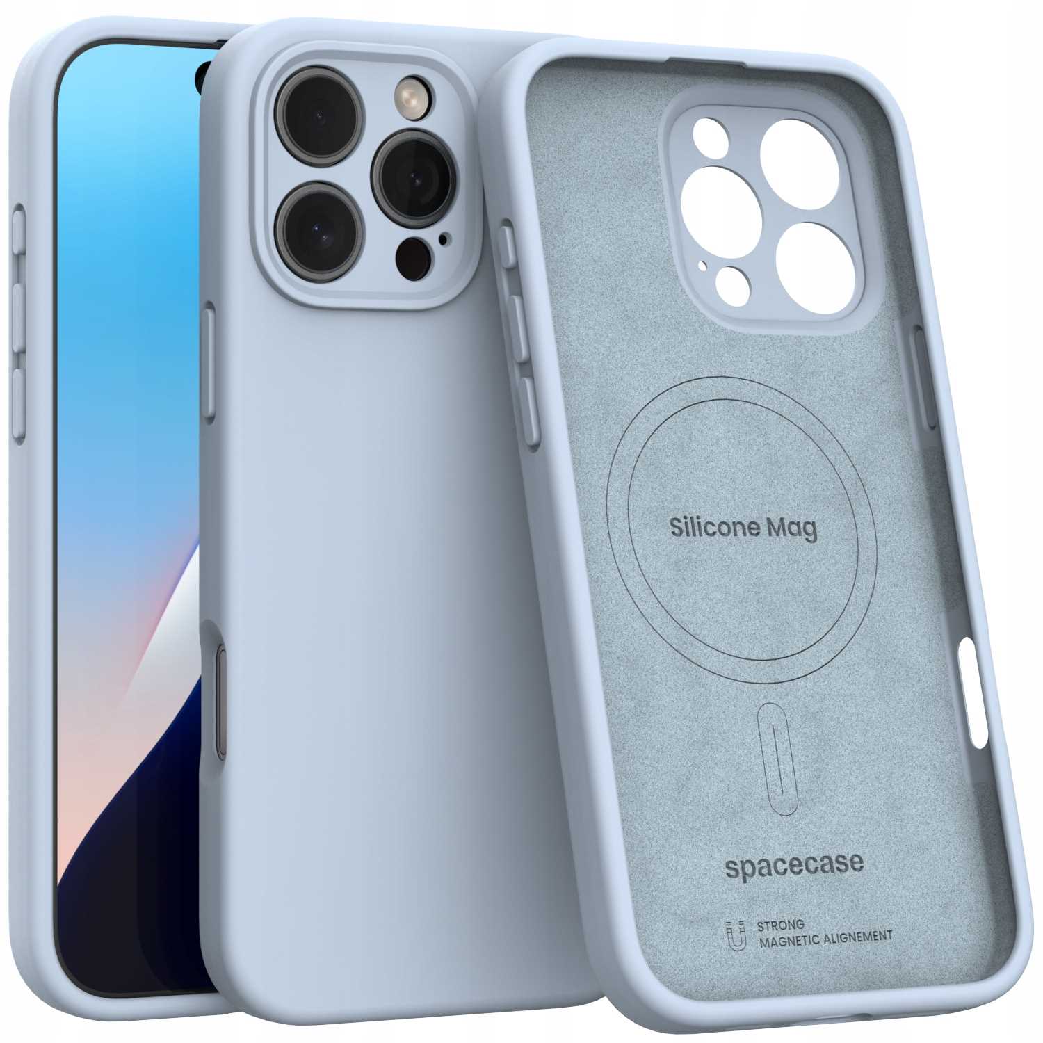 Spacecase Silicone Mag iPhone 16 Pro Max baby blue