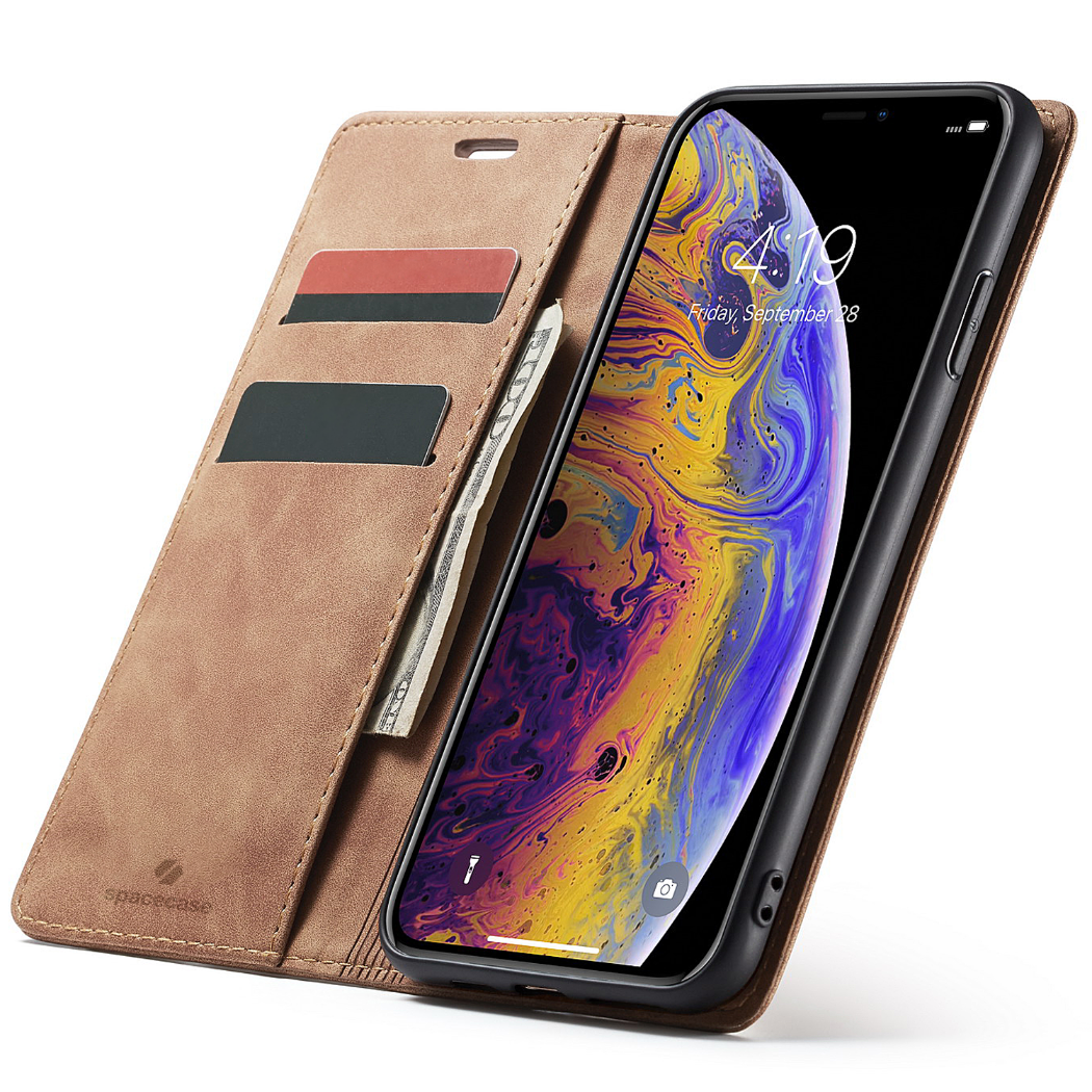 Spacecase Wallet iPhone Xs Max light brown