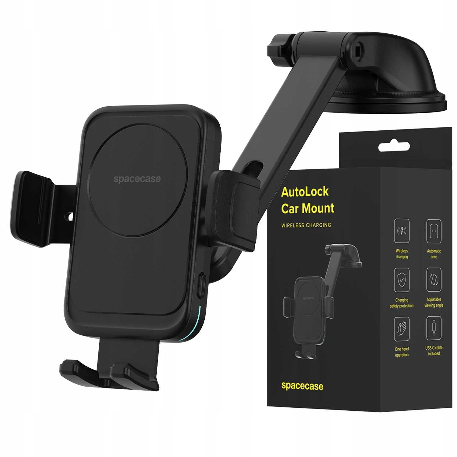 Spacecase Car Mount AutoLock Dash/Windshield black