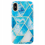 Spacecase Marble 360 iPhone X/Xs niebieski