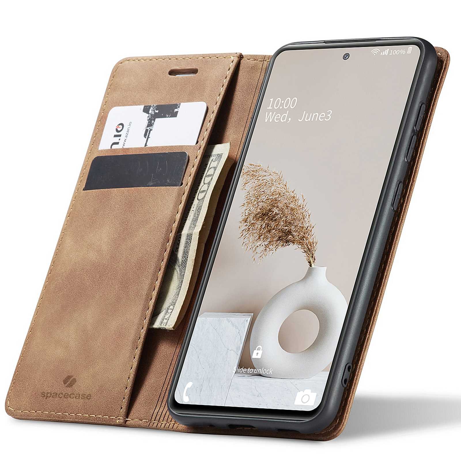 Spacecase Wallet Galaxy S20 FE light brown