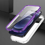Spacecase Marble 360 iPhone 12/12 pro fioletowy