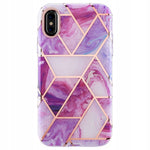 Spacecase Marble 360 iPhone X/Xs fioletowy