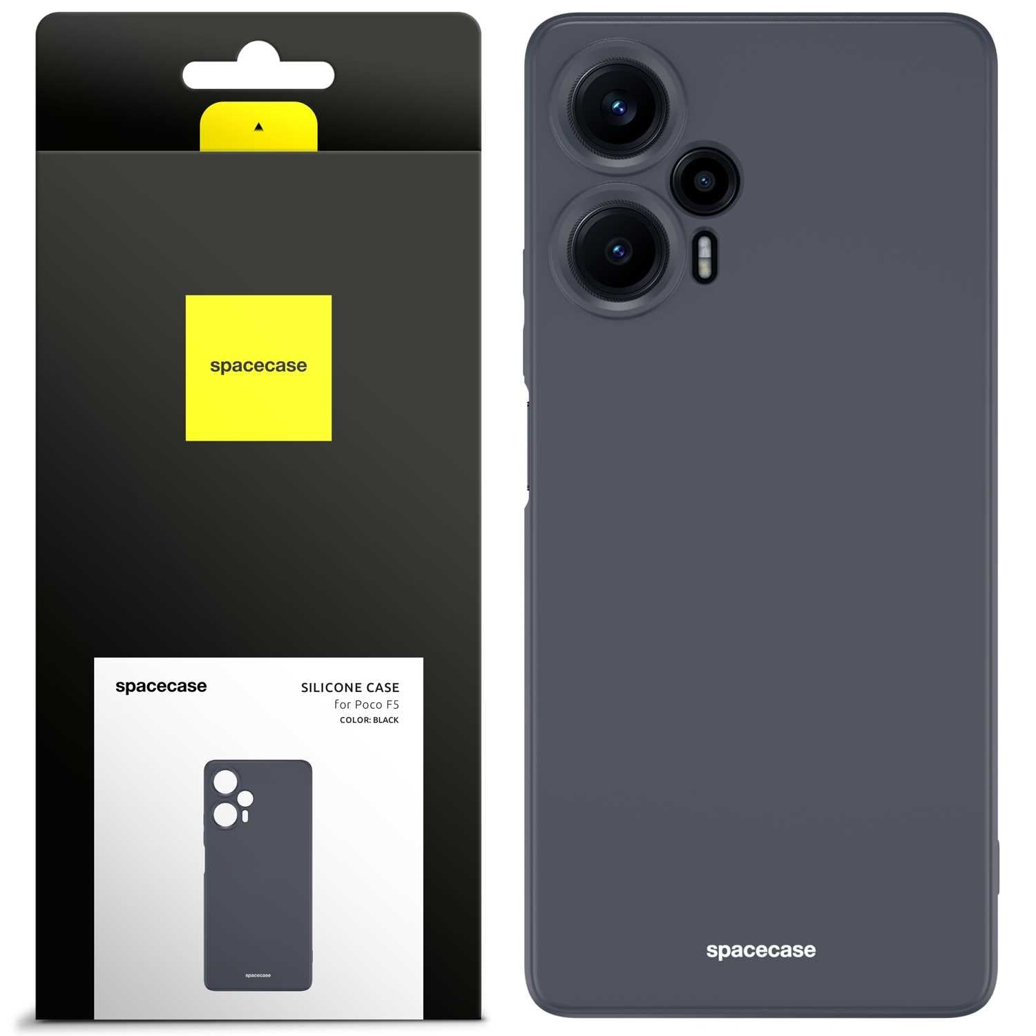 Spacecase Silicone Case Poco F5 black