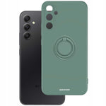 Spacecase Silicone Ring Galaxy A34 5G dark green