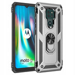 Spacecase Ring NX Moto G9 Play/E7 Plus srebrny