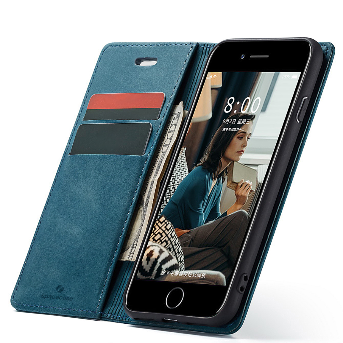 Spacecase Wallet iPhone 6/6s blue