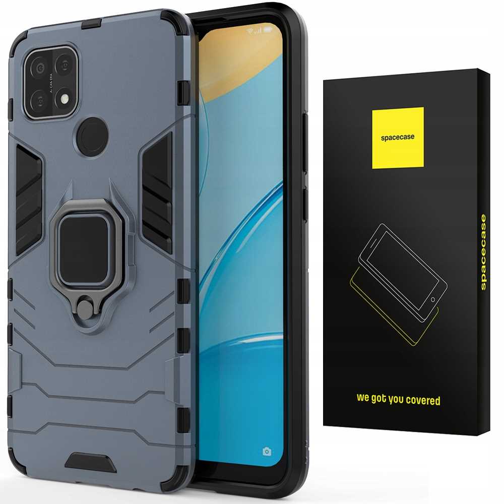 Spacecase X-Ring Oppo  A15 niebieski