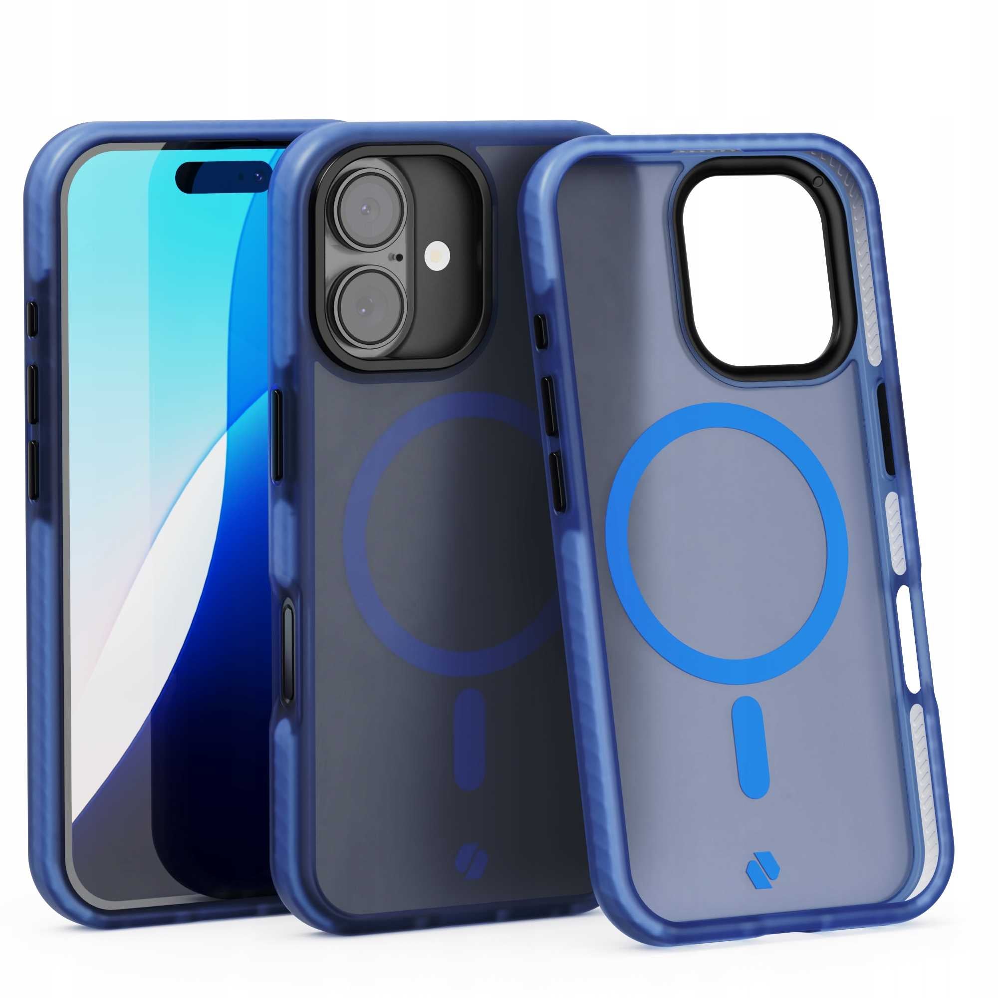 Spacecase Hybrid Fusion Mag iPhone 16 dark blue