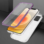 Spacecase Marble 360 iPhone 12 mini fioletowy