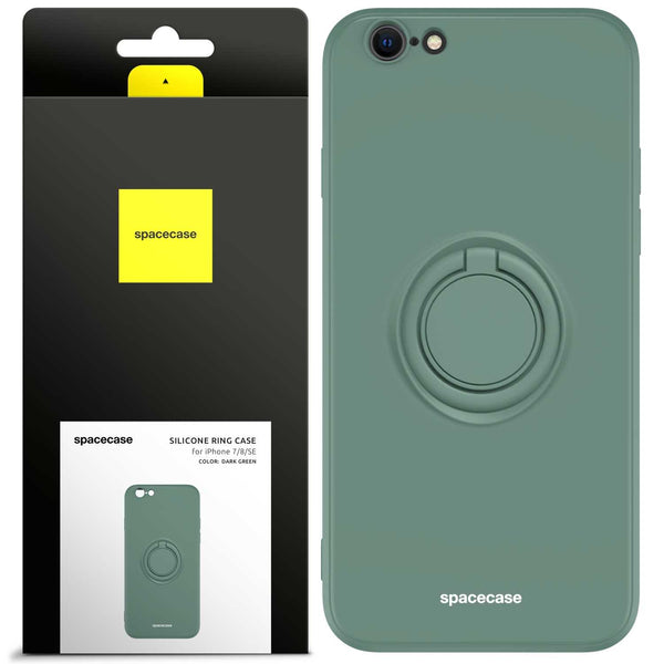 Spacecase Silicone Ring iPhone 7/8/SE dark green