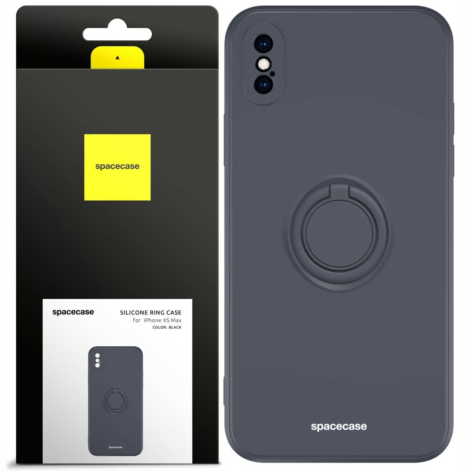 Spacecase Silicone Ring iPhone XS Max black