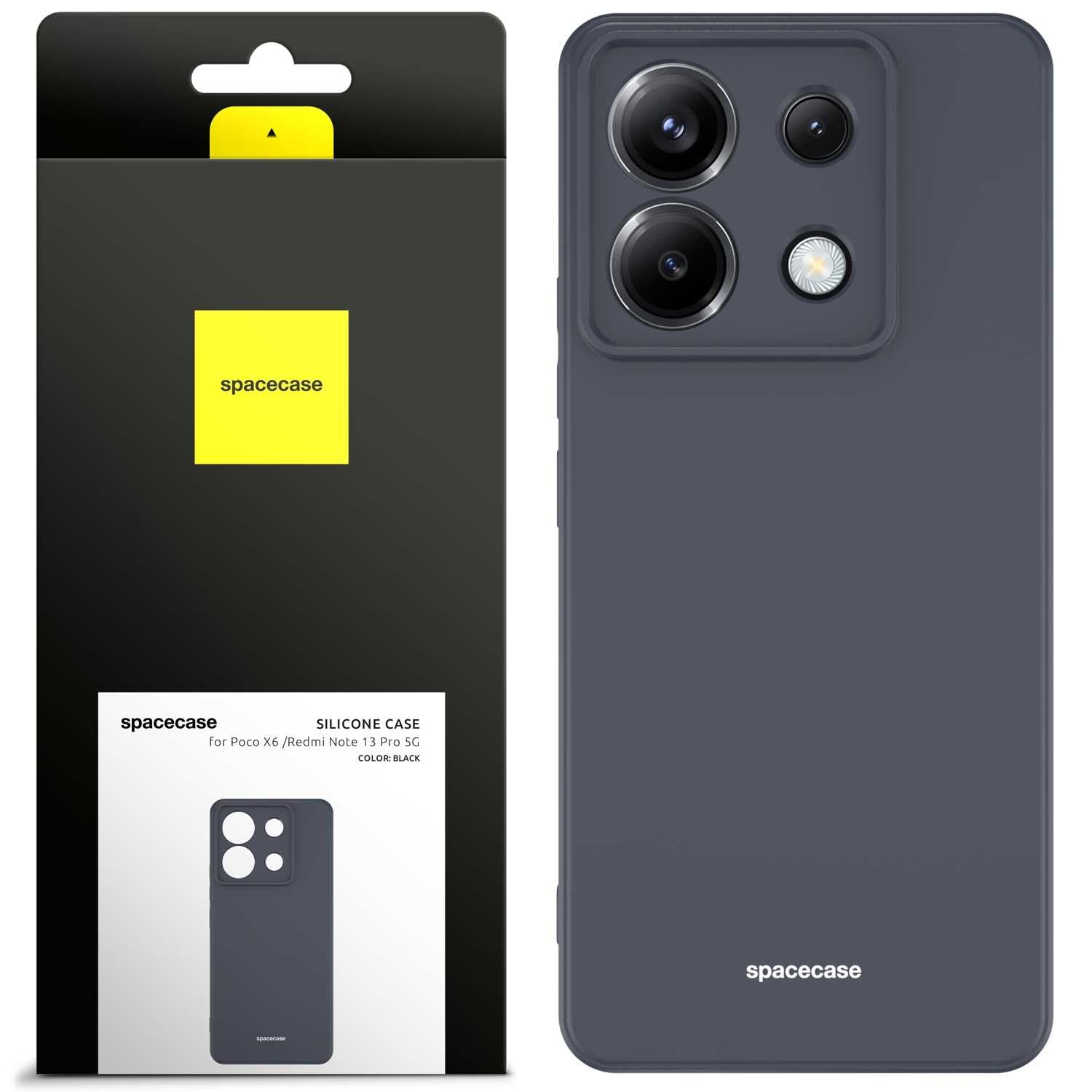Spacecase Silicone Case Poco X6 / RM Note 13 Pro 5G black