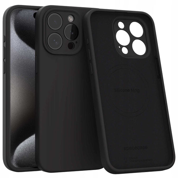 Spacecase Silicone Mag iPhone 15 Pro Max black