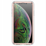 Spacecase Marble 360 iPhone Xs Max biały/różowy