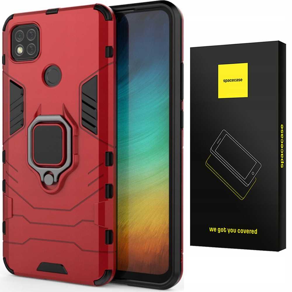Spacecase X-Ring Redmi 9C/10A czerwony