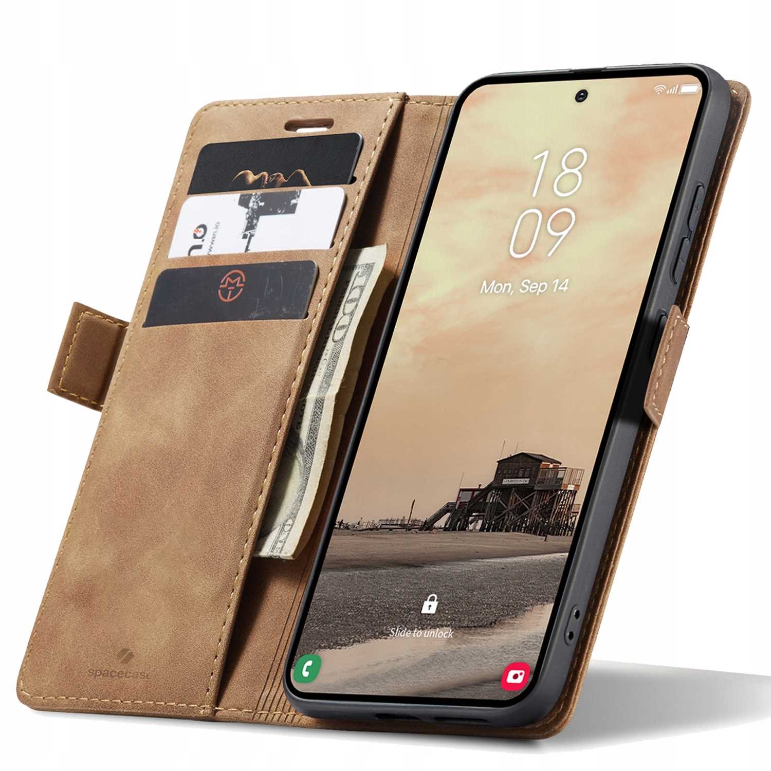 Spacecase Wallet Galaxy S26 Ultra light brown