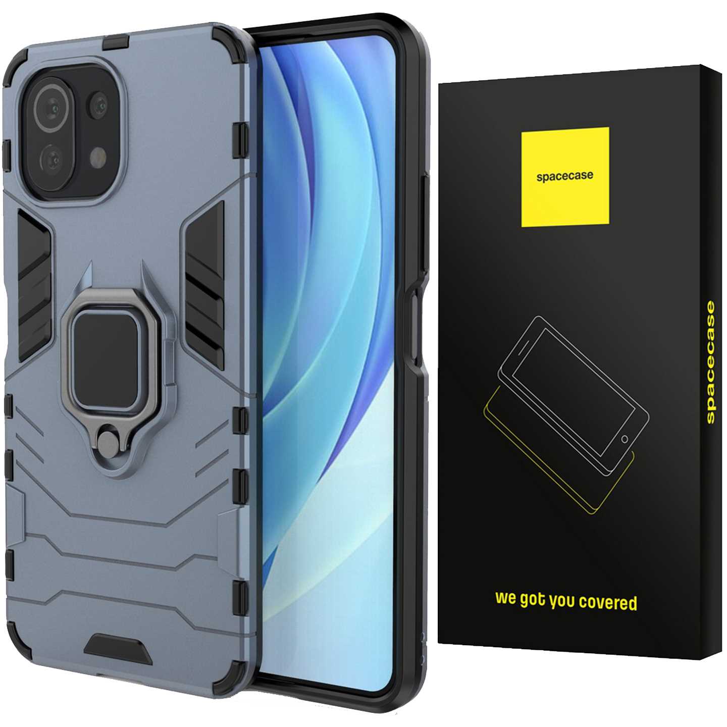 Spacecase X-Ring Mi 11 Lite/5G NE niebieski