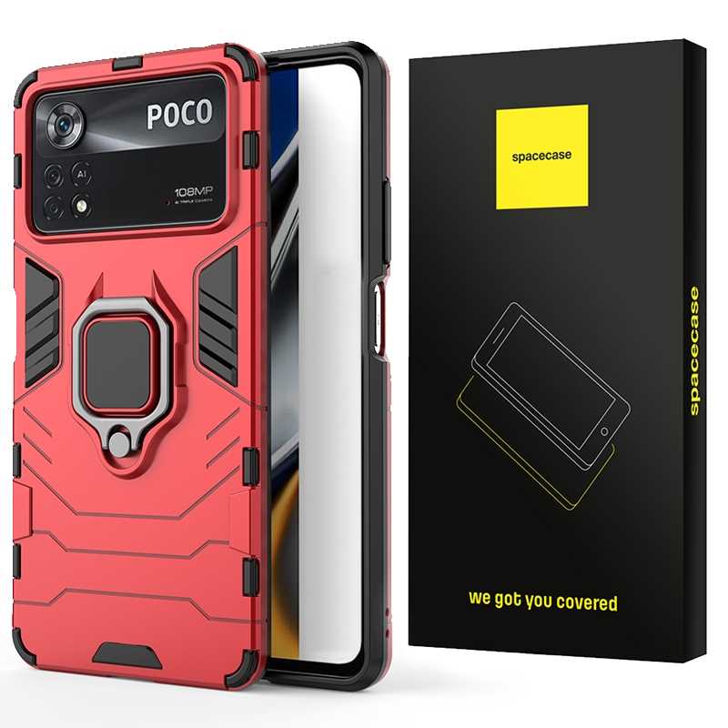 Spacecase X-Ring Poco X4 Pro 5G czerwony
