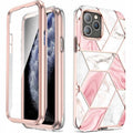 Spacecase Marble 360 iPhone 11 pro biały/różowy