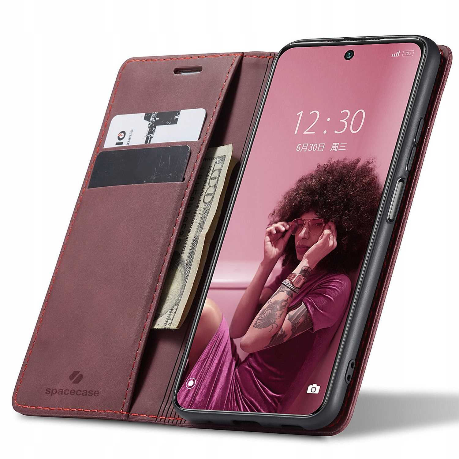 Spacecase Wallet Redmi Note 10 Pro red