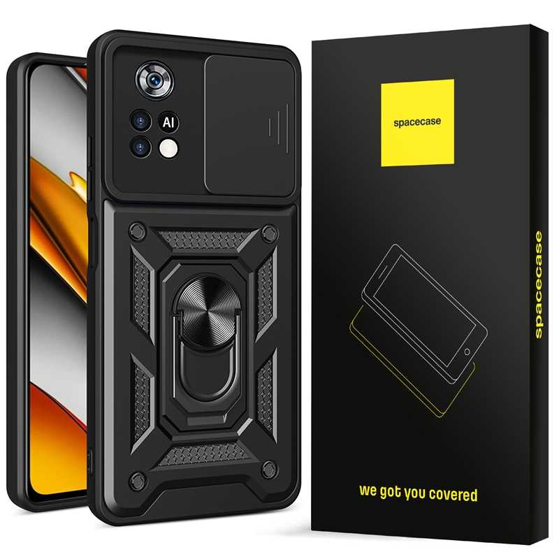 Spacecase Camring Poco M4 Pro 4G black