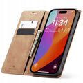 Spacecase Wallet iPhone 15 Pro light brown