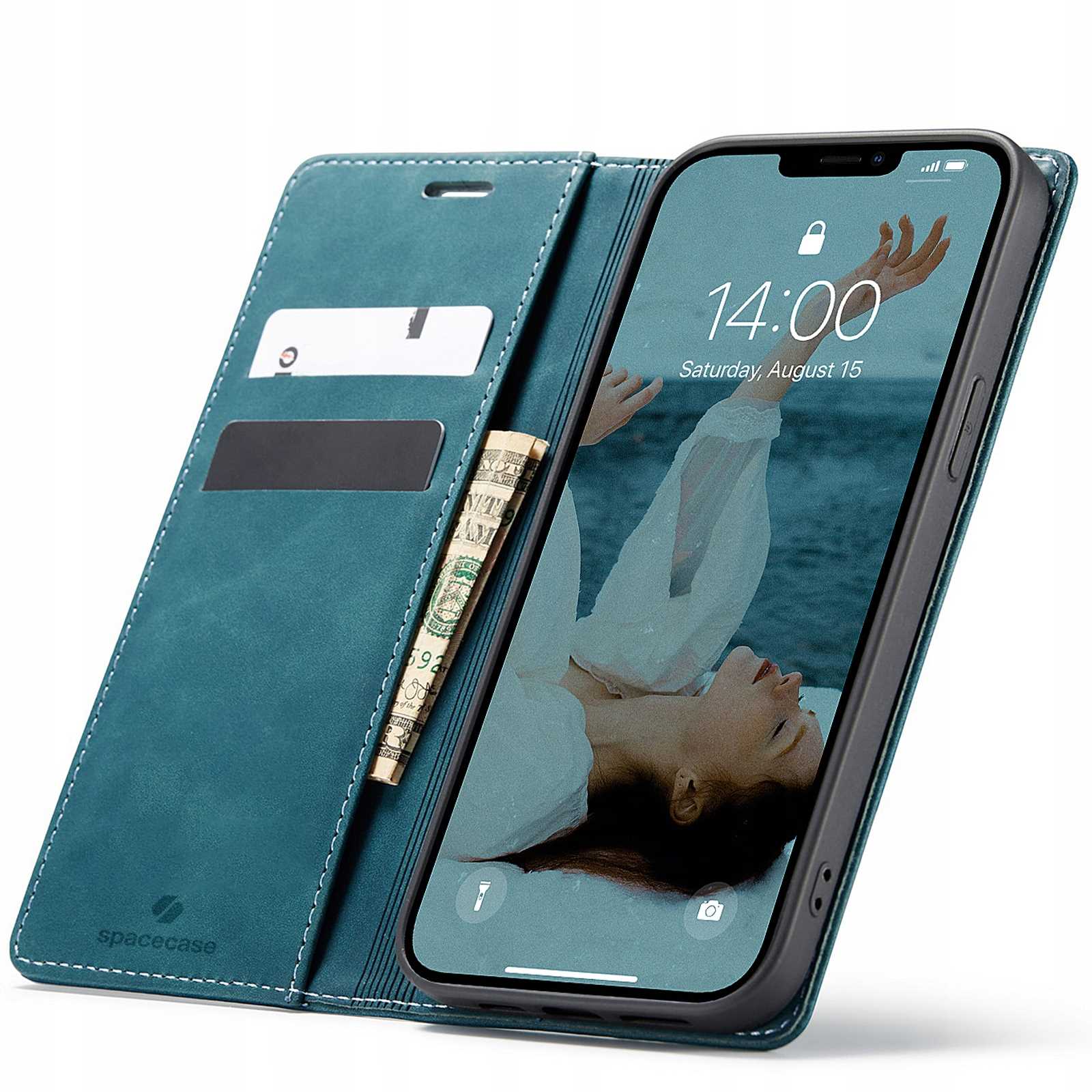 Spacecase Wallet iPhone 13 Pro Max blue