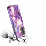 Spacecase Marble 360 iPhone 12/12 pro fioletowy