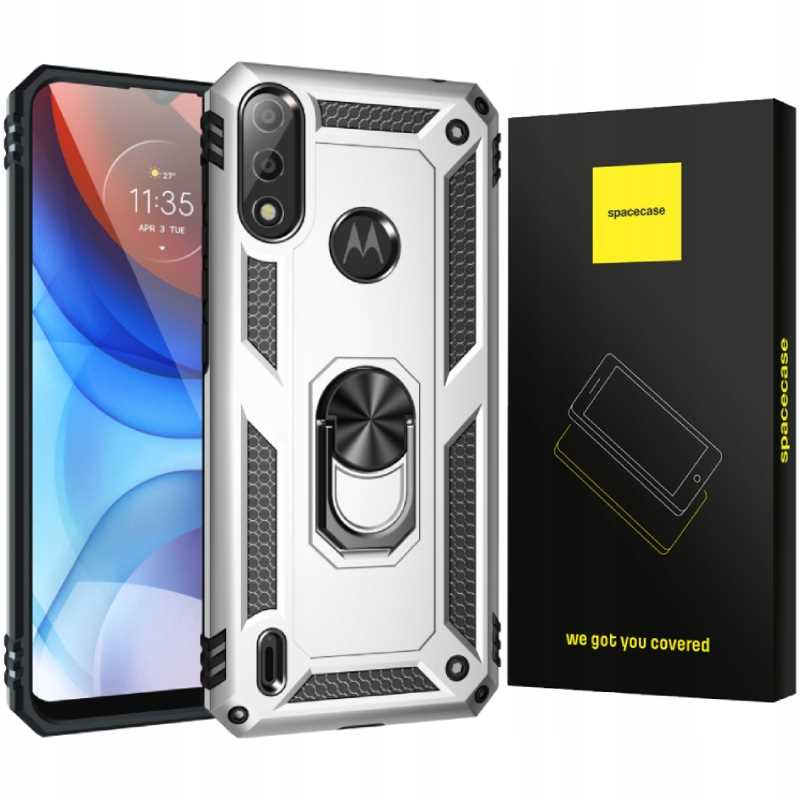 Spacecase Ring NX Motorola E7/E7i Power srebrny
