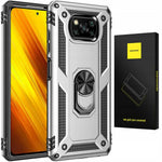 Spacecase Ring NX Poco X3 NFC/Pro srebrny
