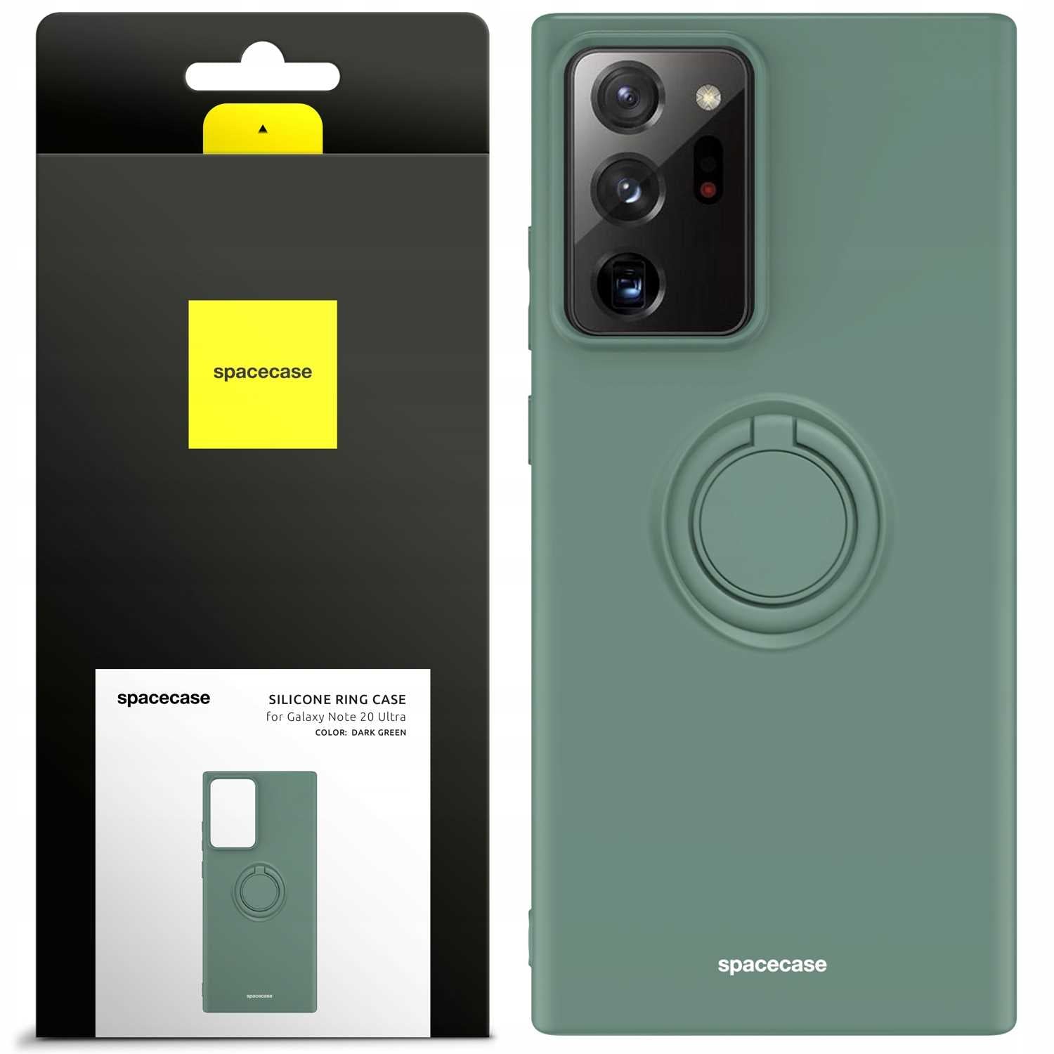 Spacecase Silicone Ring Galaxy Note 20 Ultra dark green