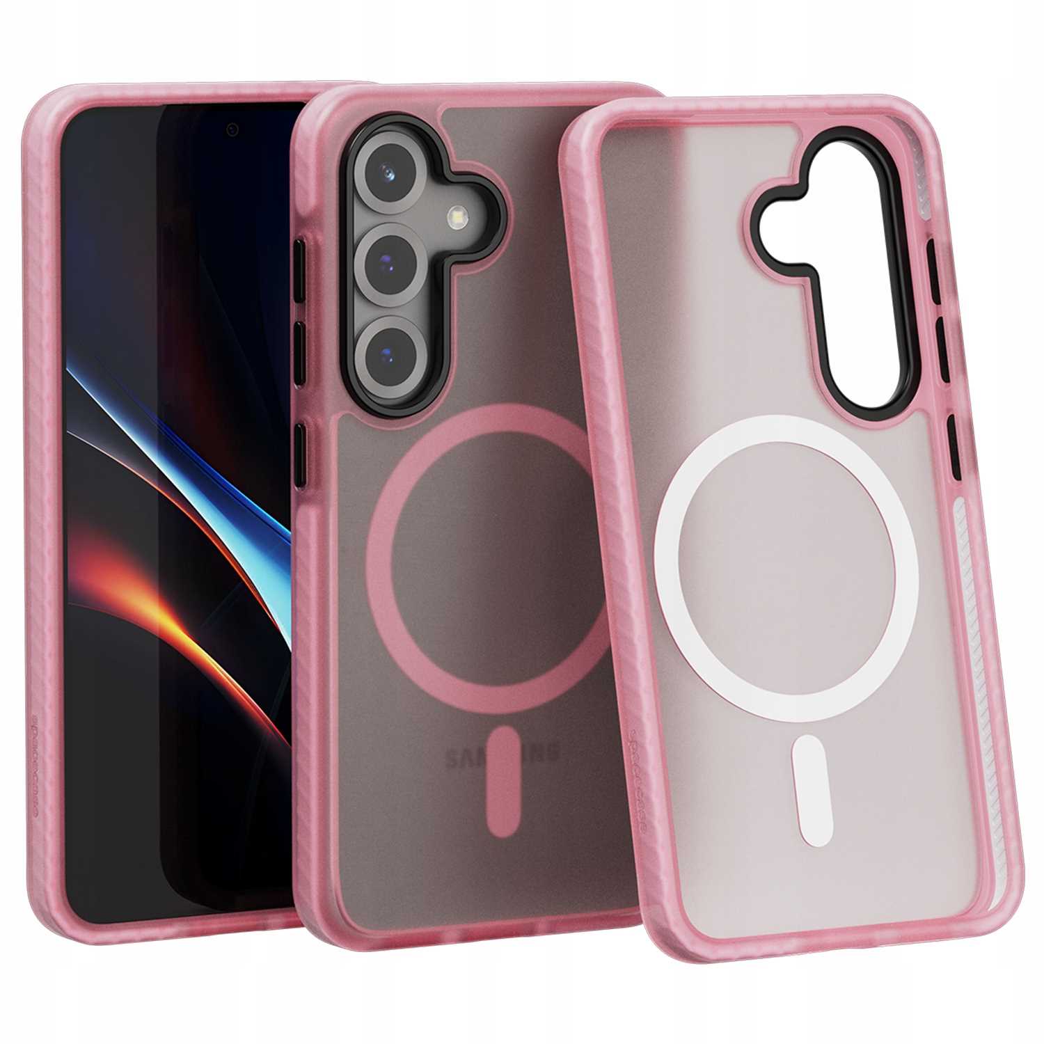 Spacecase Hybrid Fusion Mag Galaxy S25 pink