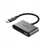 Spacecase DataHub USB-C 3-in-1 Card Reader space gray