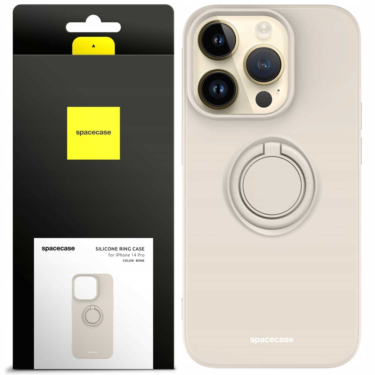 Spacecase Silicone Ring iPhone 14 Pro bone