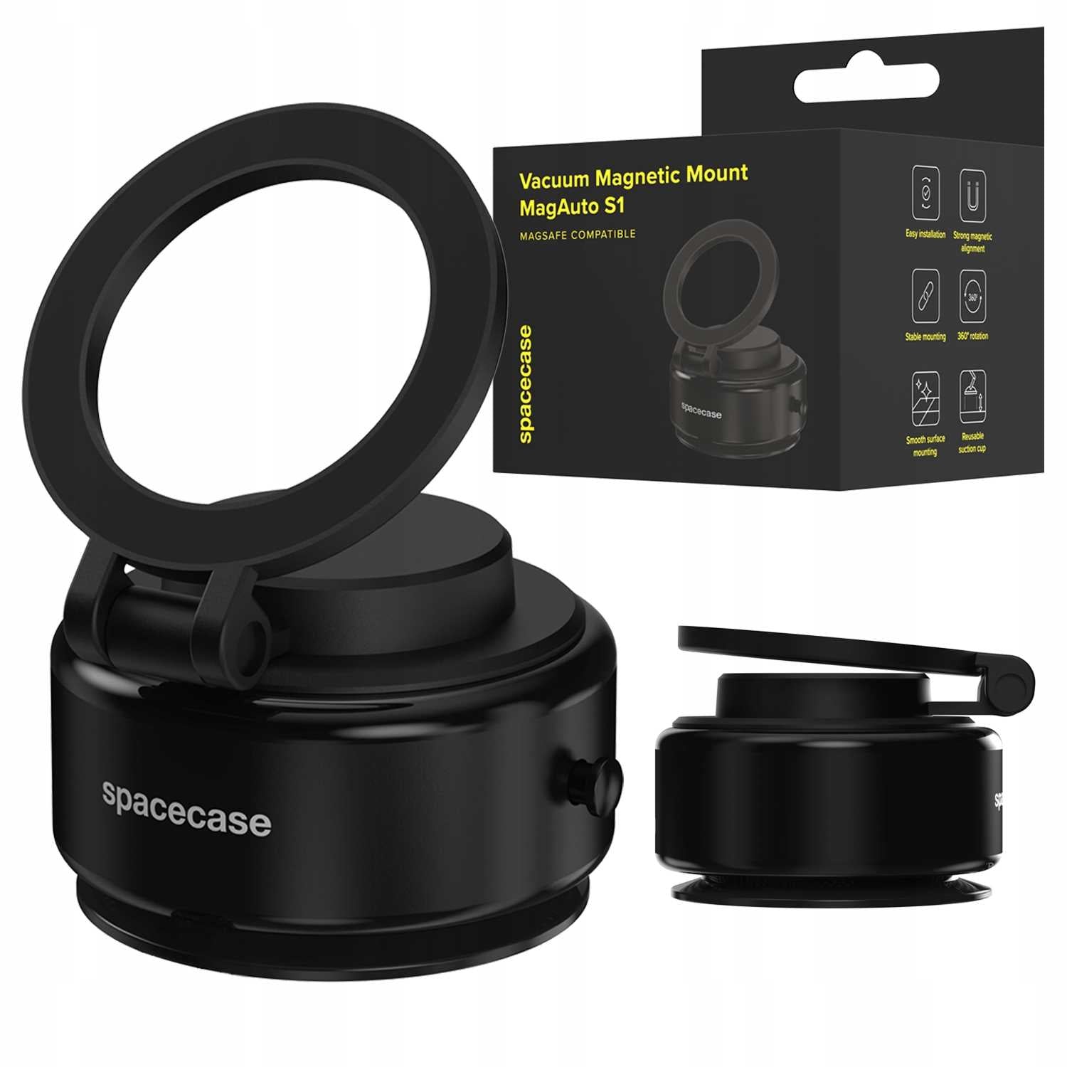 Spacecase Vacuum Magnetic Mount MagAuto S1