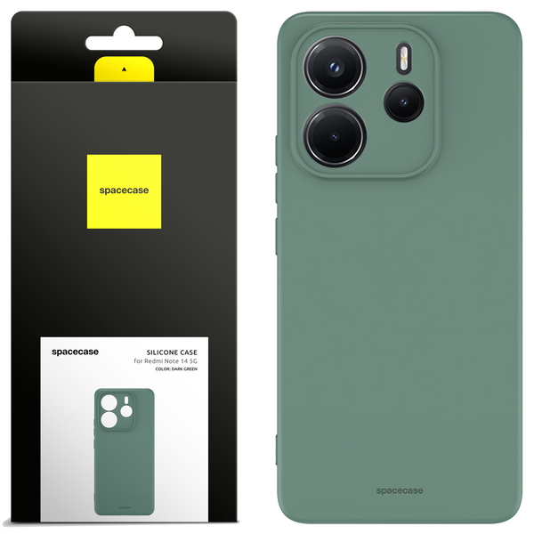 Spacecase Silicone Case 3.0 Redmi Note 14 4G dark green