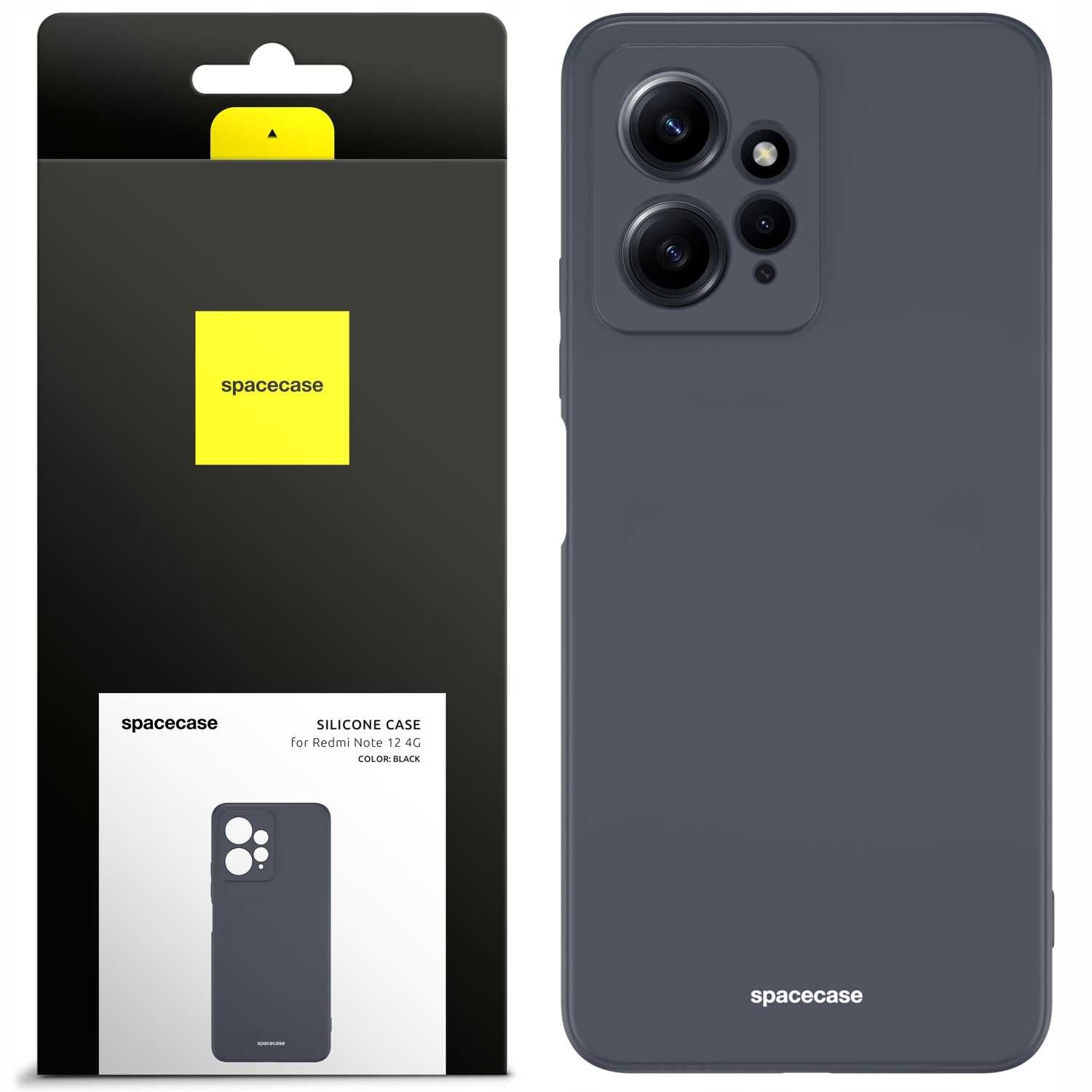 Spacecase Silicone Case Redmi Note 12 4G black