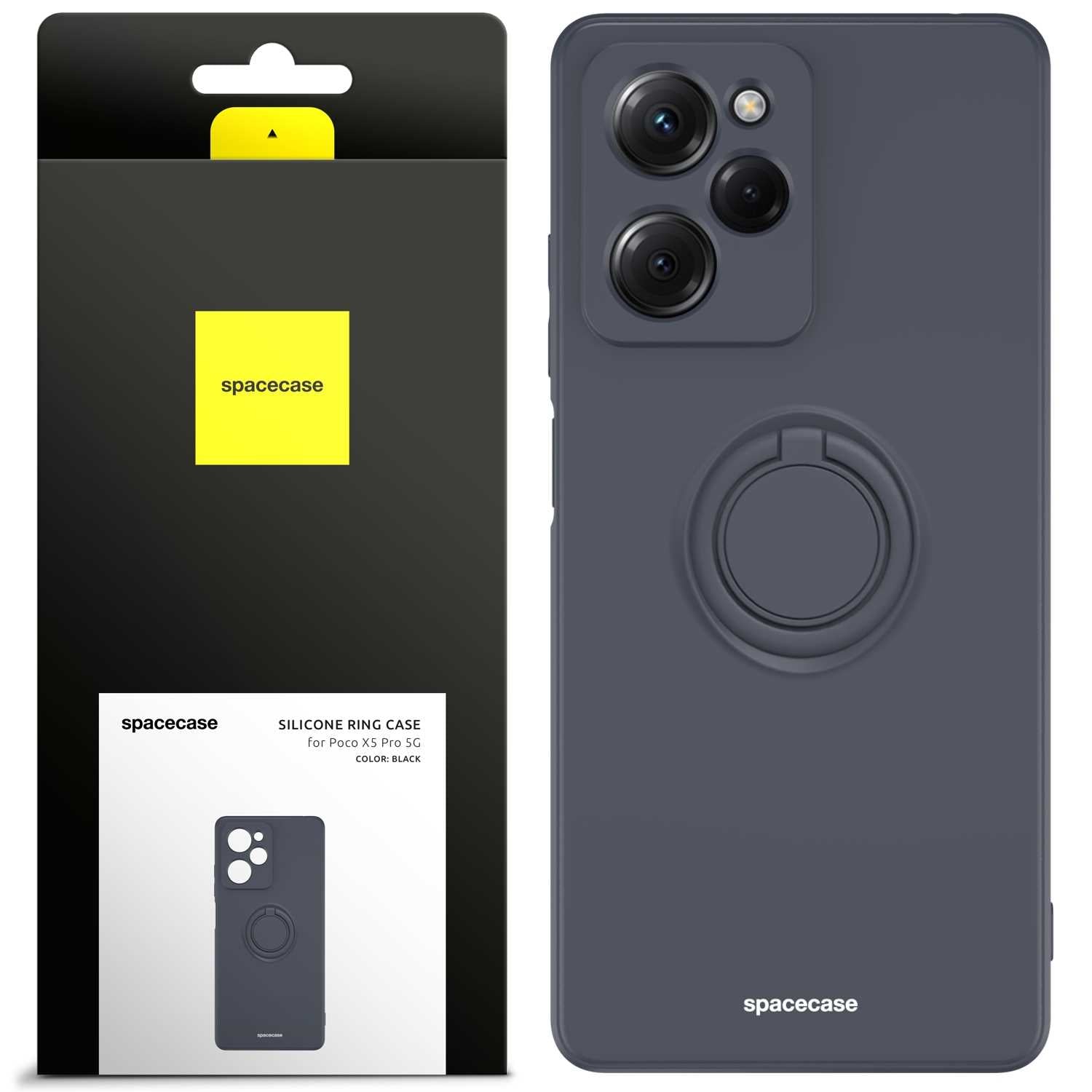 Spacecase Silicone Ring Poco X5 Pro 5G black