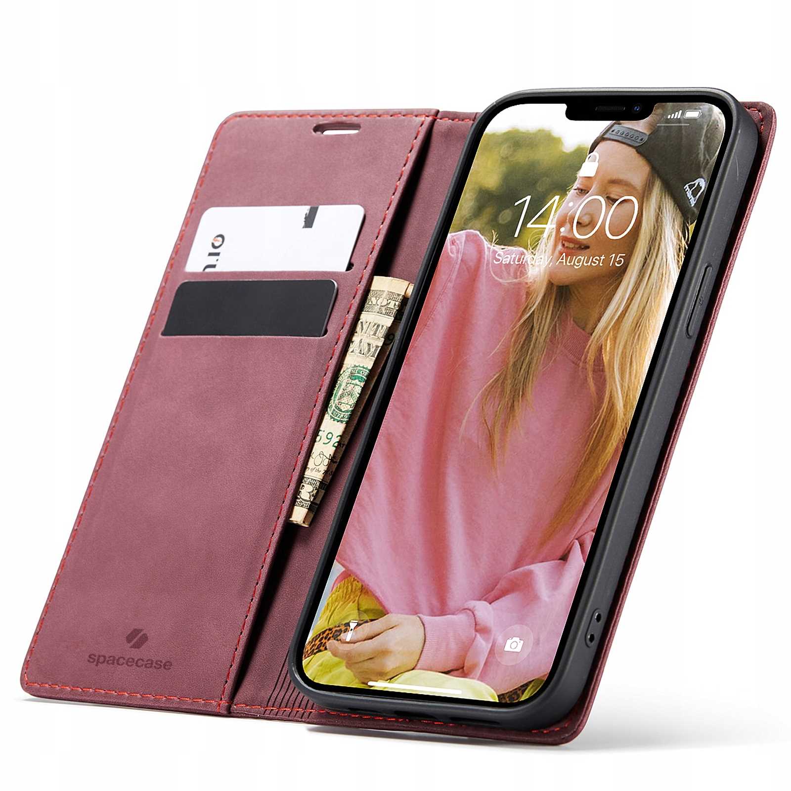 Spacecase Wallet iPhone 13 red