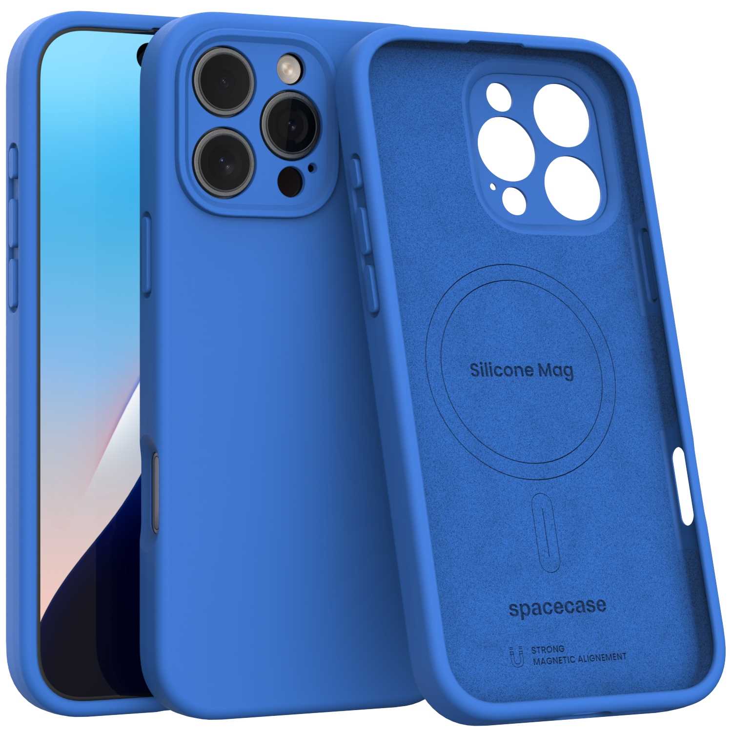 Spacecase Silicone Mag iPhone 16 Pro Max blue