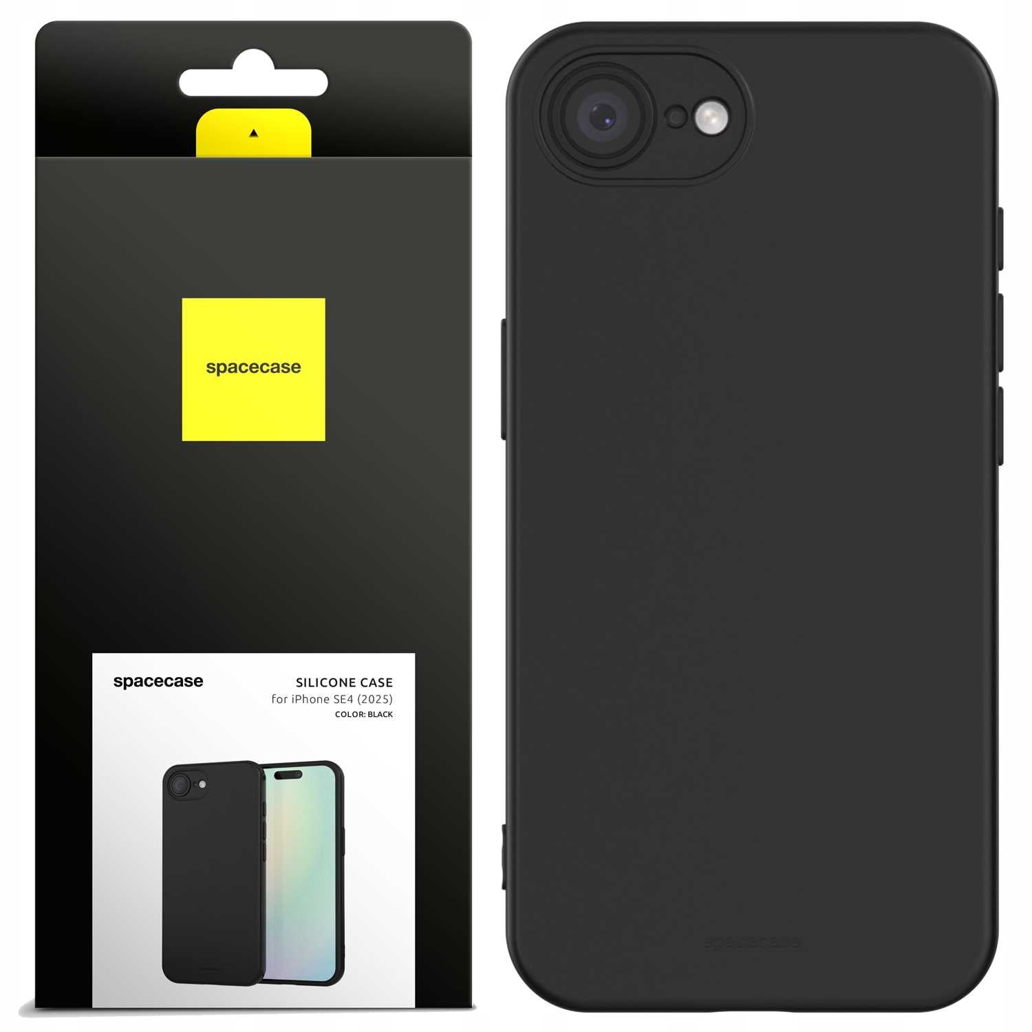 Spacecase Silicone Case iPhone 16E / 17E black