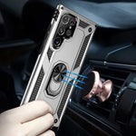 Spacecase Ring NX Galaxy S22 Ultra srebrny
