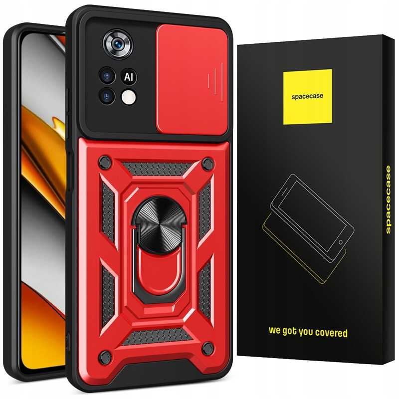 Spacecase Camring Poco X4 Pro 5G red