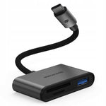Spacecase DataHub USB-C 3-in-1 Card Reader space gray