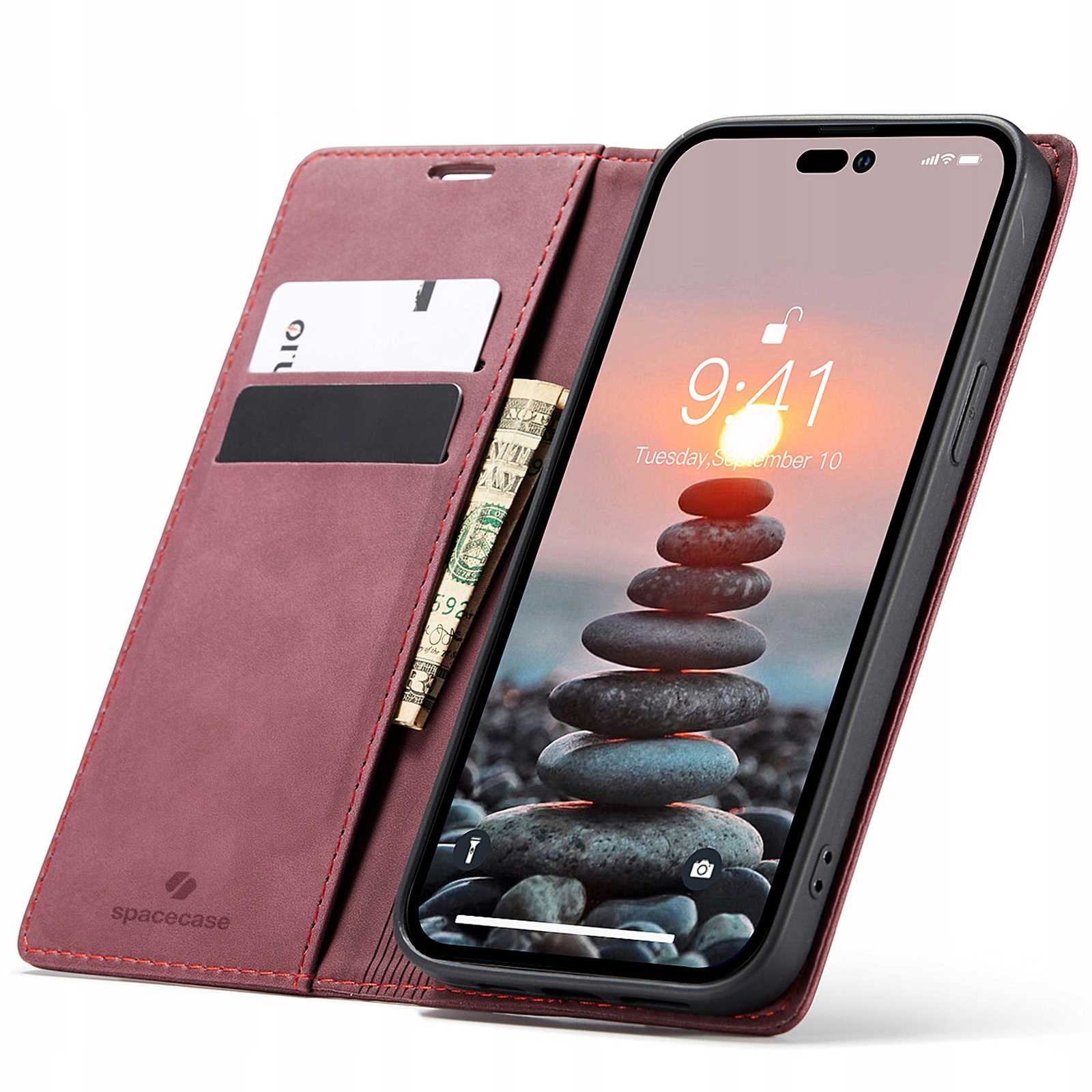 Spacecase Wallet iPhone 14 Pro Max red